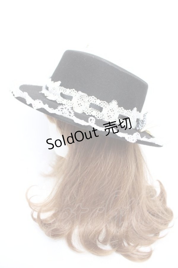 画像3: To Alice / チャーム付きフェルトハット  黒 Y-25-12-13-004-LO-AC-SZ-ZY (3)