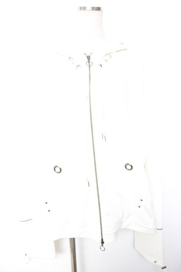 画像1: Ozz conte / フロント刺繍BIGパーカー  白 Y-25-12-17-038-OO-TO-SZ-ZY (1)