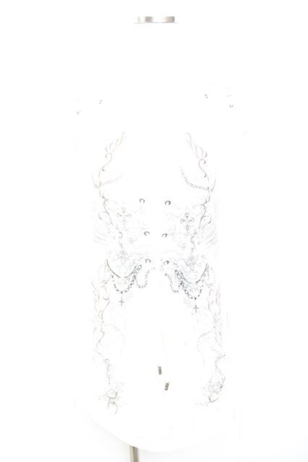 画像1: Rozen Kavalier / プリントノースリーブトップス  白 Y-25-12-17-039-OO-TO-SZ-ZY (1)