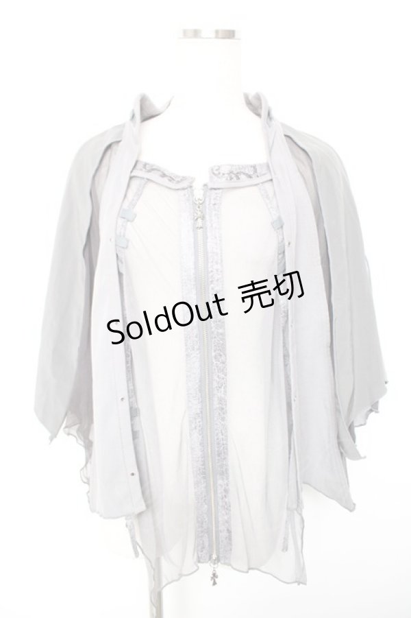 画像1: Ozz Croce / 変形メッシュケープ  グレー Y-25-12-17-040-OO-TO-SZ-ZS (1)