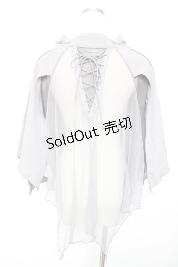 画像2: Ozz Croce / 変形メッシュケープ  グレー Y-25-12-17-040-OO-TO-SZ-ZS (2)