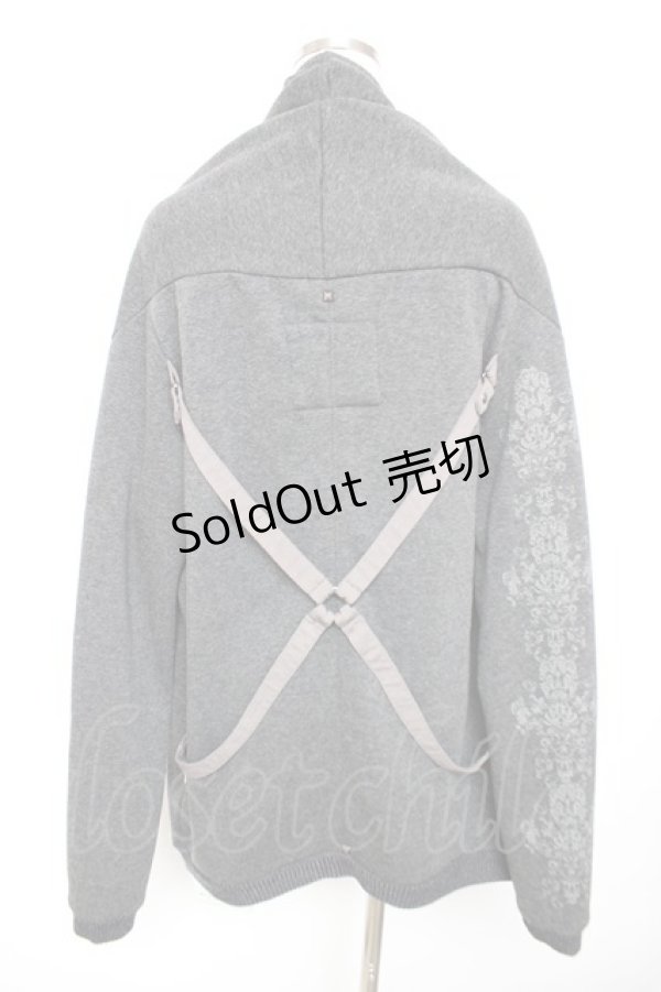 画像2: Rozen Kavalier / 後ろハーネス裏起毛パーカー  グレー Y-25-12-17-043-OO-TO-SZ-ZY (2)