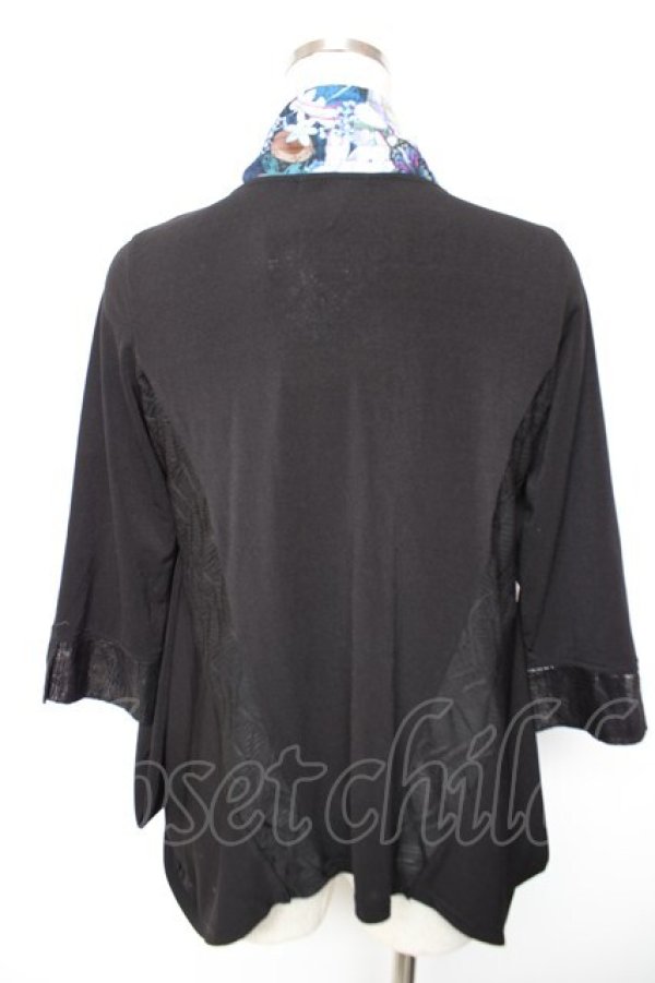 画像2: Qutie Frash / 着物襟カーディガン  黒 Y-25-12-17-044-QU-TO-SZ-ZY (2)