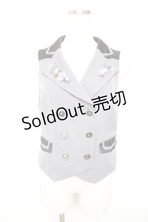 画像: axes femme / 花刺繍入ベスト M グレー Y-25-12-17-046-AX-TO-SZ-ZY