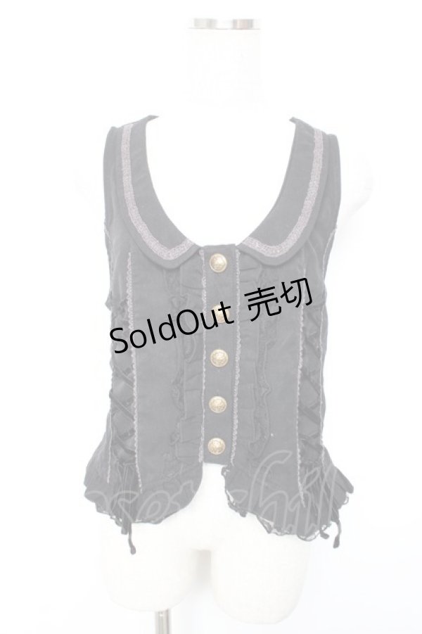 画像1: axes femme / サイドレースUPベスト  黒 Y-25-12-17-047-AX-TO-SZ-ZY (1)