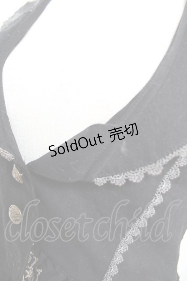 画像3: axes femme / 裾刺繍ベスト  黒 Y-25-12-17-048-AX-TO-SZ-ZY (3)