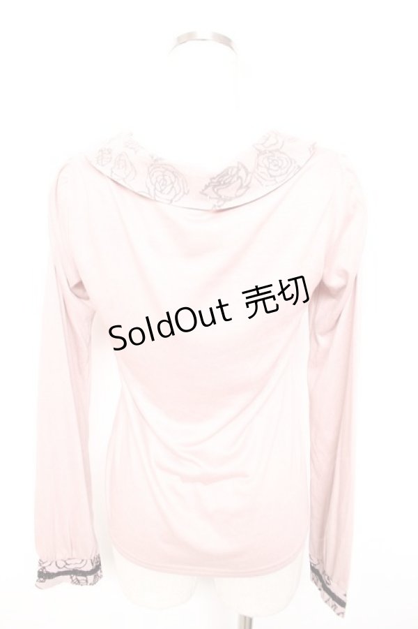 画像2: axes femme / 薔薇柄フロッキー使いプルオーバー  ピンク Y-25-12-17-050-AX-TO-SZ-ZY (2)