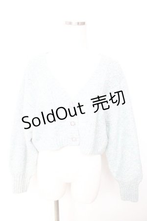 画像: axes femme POETIQUE / ラメ入りメランジニットカーディガン M グリーン Y-25-12-17-053-AX-TO-SZ-ZS