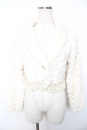 画像: axes femme / ショートファージャケット  生成り Y-25-12-17-054-AX-TO-SZ-ZY