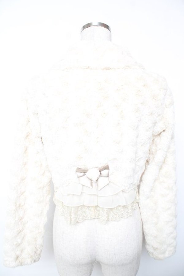 画像2: axes femme / ショートファージャケット  生成り Y-25-12-17-054-AX-TO-SZ-ZY (2)