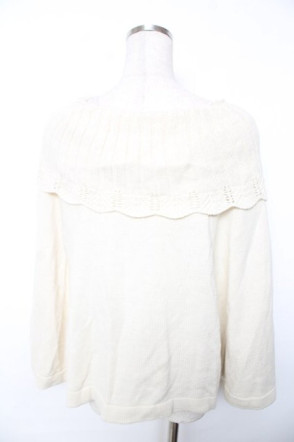 画像2: axes femme / ニットケープ  生成り Y-25-12-17-055-AX-TO-SZ-ZY (2)