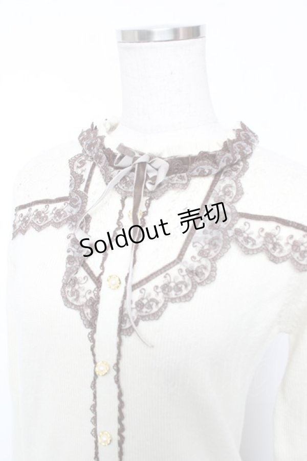 画像3: axes femme / レース切替ニットプル  生成り Y-25-12-17-057-AX-TO-SZ-ZY (3)