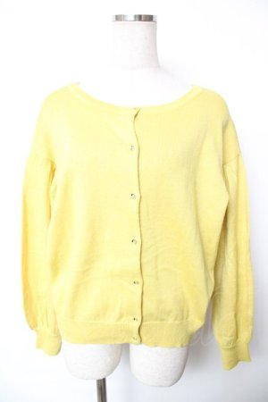 画像: axes femme / ラメニットカーディガン  イエロー Y-25-12-17-063-AX-TO-SZ-ZY