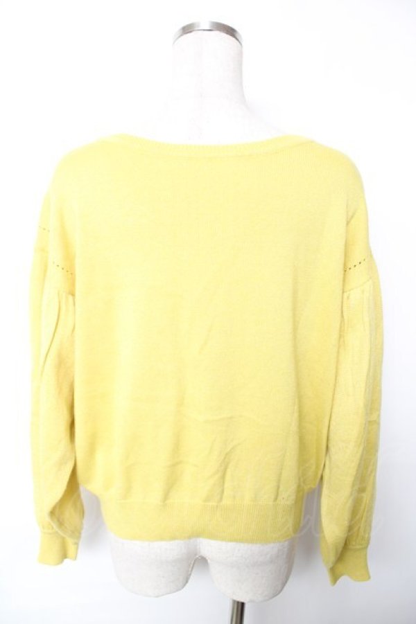 画像2: axes femme / ラメニットカーディガン  イエロー Y-25-12-17-063-AX-TO-SZ-ZY (2)