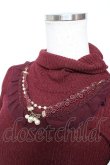 画像3: axes femme / ネックレス付ハイネックリブニット  ワイン Y-25-12-17-066-AX-TO-SZ-ZY (3)