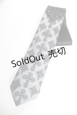 画像: BPN FOR MEN / クロスジャガードネクタイ  黒×グレー Y-25-12-17-010-GO-ZA-SZ-ZY