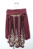 画像1: axes femme / 襟ファーニットチュニ  ワイン Y-25-12-17-067-AX-OP-SZ-ZY (1)