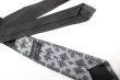 画像2: BPN FOR MEN / クロスジャガードネクタイ  黒×グレー Y-25-12-17-010-GO-ZA-SZ-ZY (2)