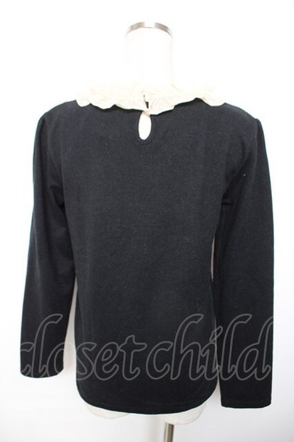 画像2: axes femme / 胸元モチーフブロッキングプルオーバー  黒 Y-25-12-17-071-AX-TO-SZ-ZY (2)