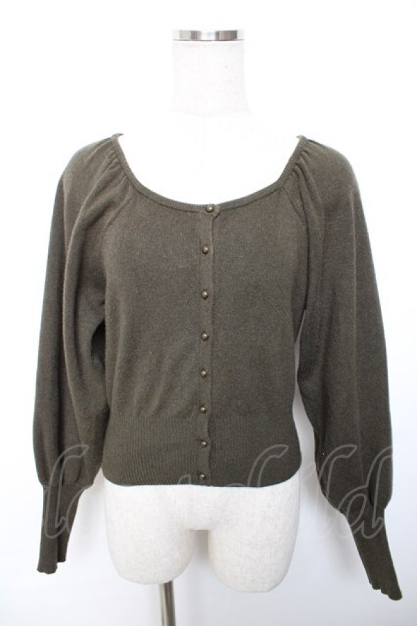 画像1: an another angelus / ボリュームスリーブニットカーディガン F グリーン Y-25-12-17-074-CA-TO-SZ-ZY (1)