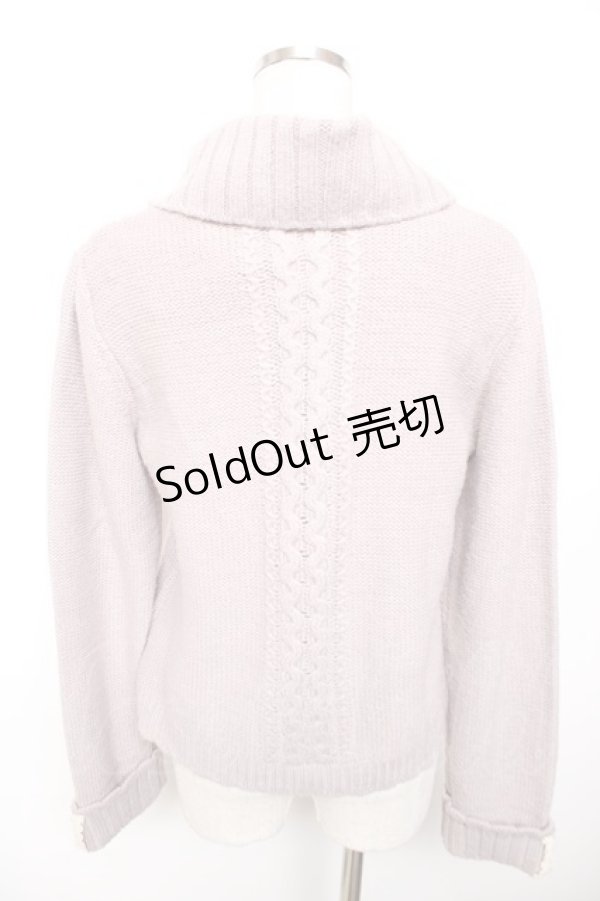 画像2: axes femme / レースアップタートルプルオーバー  ラベンダー Y-25-12-17-075-AX-TO-SZ-ZS (2)