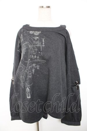 画像: Ozz conte / 歯車ptベルトプルオーバー  グレー Y-25-12-17-078-OO-TO-SZ-ZY