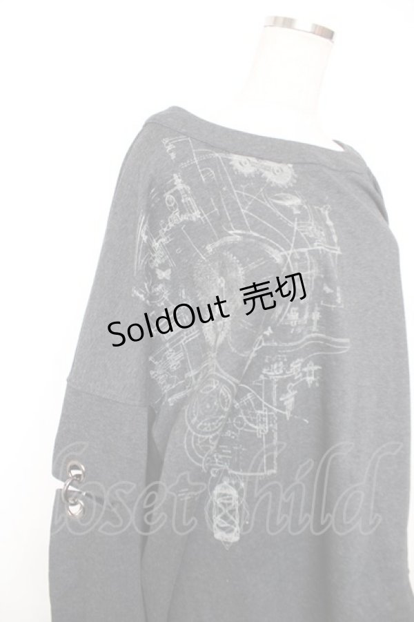 画像4: Ozz conte / 歯車ptベルトプルオーバー  グレー Y-25-12-17-078-OO-TO-SZ-ZY (4)