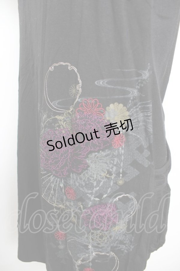 画像3: Ozz oneste / チャイナ風ノースリーブパーカー  黒 Y-25-12-17-079-OO-TO-SZ-ZS (3)