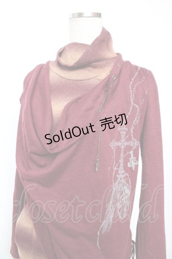 画像3: Ozz Croce / レイヤードハイネックトップス  エンジ Y-25-12-17-080-OO-TO-SZ-ZY (3)