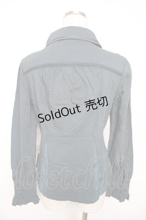 画像2: Rozen Kavalier / 刺繍入りレース切替ブラウス  グリーン Y-25-12-17-083-OO-BL-SZ-ZY (2)