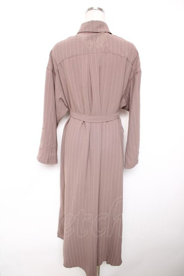 画像2: Rozen Kavalier / ストライプシャツワンピース  ブラウン Y-25-12-17-084-OO-OP-SZ-ZY (2)