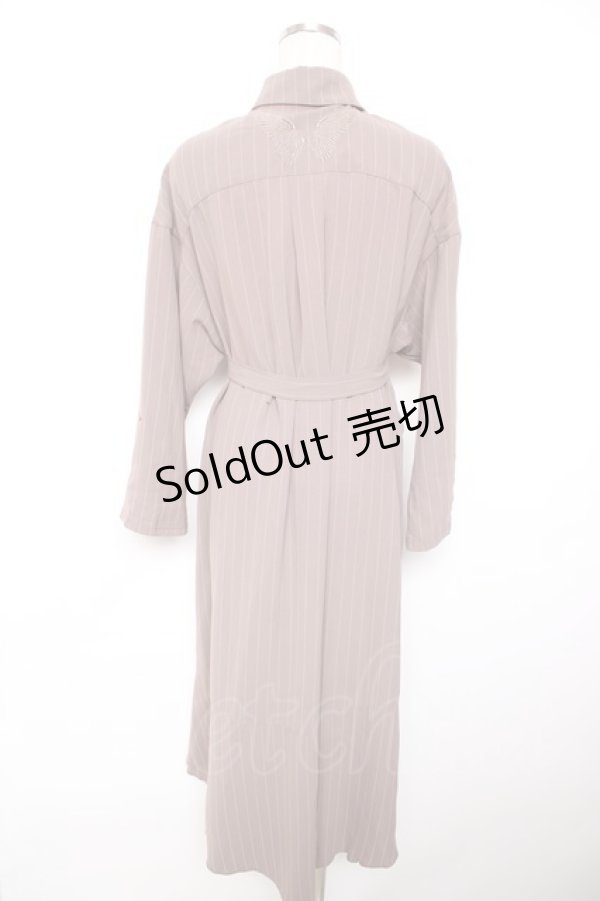 画像2: Rozen Kavalier / ストライプシャツワンピース  ブラウン Y-25-12-17-084-OO-OP-SZ-ZY (2)