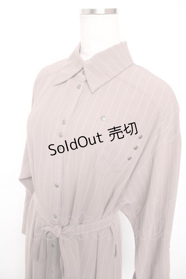 画像3: Rozen Kavalier / ストライプシャツワンピース  ブラウン Y-25-12-17-084-OO-OP-SZ-ZY (3)