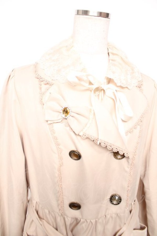 画像3: axes femme / レーシートレンチコート ベージュ 鈴木 Y-25-12-17-088-AX-CO-SZ-ZY (3)