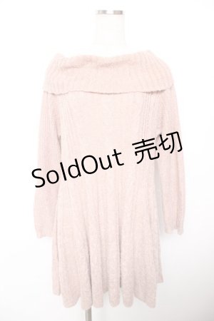 画像: axes femme / バックレースアップニットワンピース  ピンク Y-25-12-17-089-AX-OP-SZ-ZS