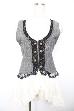 画像: axes femme / 裾燕尾ベスト  黒 Y-25-12-17-095-AX-TO-SZ-ZY