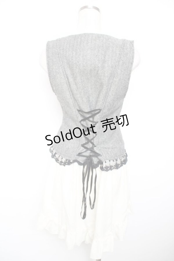 画像2: axes femme / 裾燕尾ベスト  黒 Y-25-12-17-095-AX-TO-SZ-ZS (2)