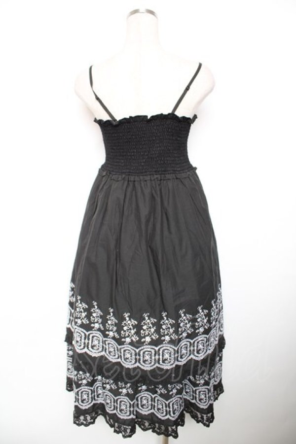 画像2: axes femme / 段々刺繍2ｗAYロングスカート M 黒 Y-25-12-17-096-AX-SK-SZ-ZY (2)