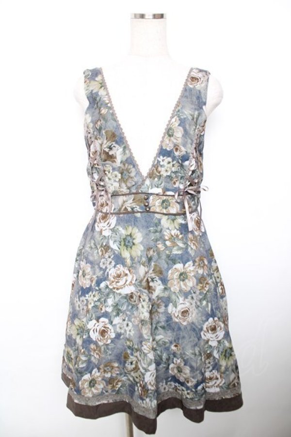 画像1: axes femme / アンティーク柄ジャンドレ  グレー Y-25-12-17-099-AX-OP-SZ-ZY (1)