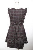 画像2: axes femme / チェック柄リボンジャンドレ  黒 Y-25-12-17-102-AX-OP-SZ-ZY (2)