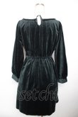 画像2: axes femme POETIQUE / ポケット刺繍ベロアワンピース M グリーン３ Y-25-12-17-107-AX-OP-SZ-ZY (2)