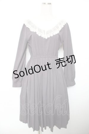 画像: axes femme POETIQUE / ベルト付きプリーツワンピース M グレー Y-25-12-17-109-AX-OP-SZ-ZY