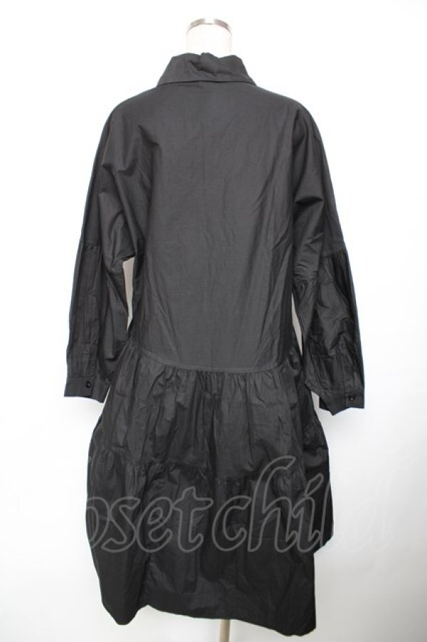 画像2: axes femme / ティアードシャツワンピース  黒 Y-25-12-17-110-AX-OP-SZ-ZY (2)