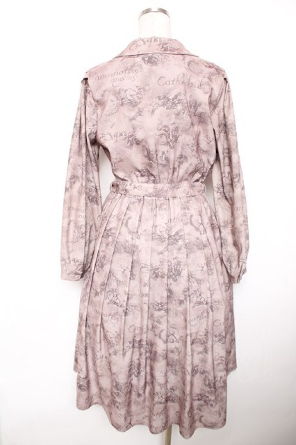 画像2: an another angelus / エンジェル柄ダブル釦ワンピース F ベージュ Y-25-12-17-112-CA-OP-SZ-ZY (2)