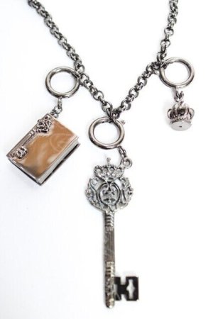 画像: BPN / チェーンロングネックレス【ブック・鍵・クラウン】  ブラック Y-25-12-17-002-GO-AC-SZ-ZY