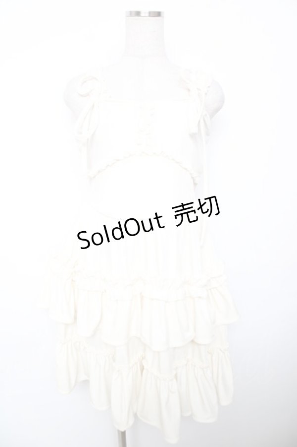 画像1: merry jenny / コルセットベロアフレアミニワンピース F アイボリー Y-25-12-17-115-LO-OP-SZ-ZY (1)