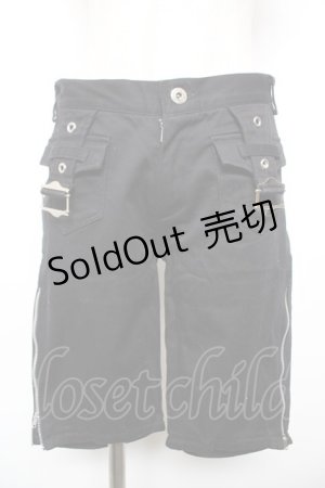 画像: BPN / 裾ZIPハーフパンツ M 黒 Y-25-12-17-116-GO-PA-SZ-ZY