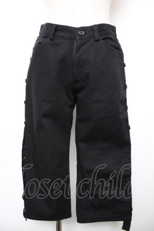 画像: BPN FOR MEN / ベルトハーフパンツ M 黒 Y-25-12-17-117-GO-PA-SZ-ZY