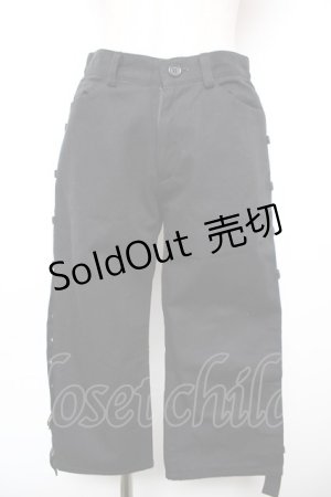 画像: BPN FOR MEN / ベルトハーフパンツ M 黒 Y-25-12-17-117-GO-PA-SZ-ZY