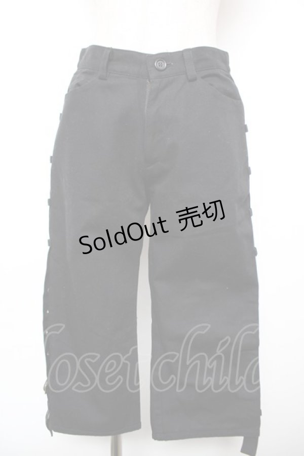 画像1: BPN FOR MEN / ベルトハーフパンツ M 黒 Y-25-12-17-117-GO-PA-SZ-ZY (1)